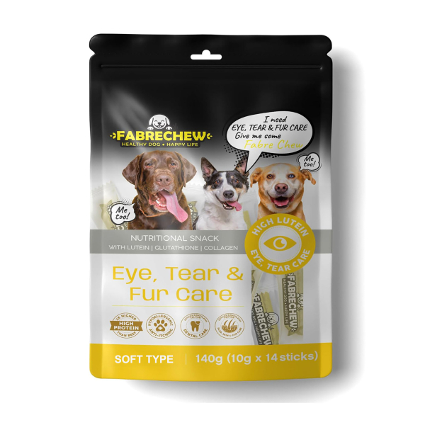 Fabrechews Nutritional Snack - Yellow - Eyes, Tear Marks &amp; Coat Management